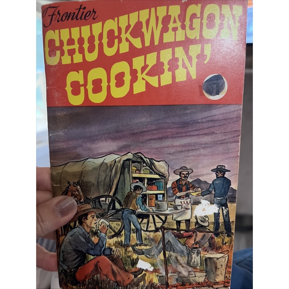 Frontier Chuckwagon Cookin Cookbook Rare 1972 Vintage Baxter Lane Paperback